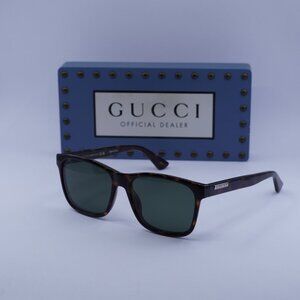 Gucci GG0746S 003 Square Sunglasses - Havana\Green